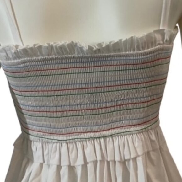 NWT English Factory White Smocked Dress XSmall - Picture 6 of 7